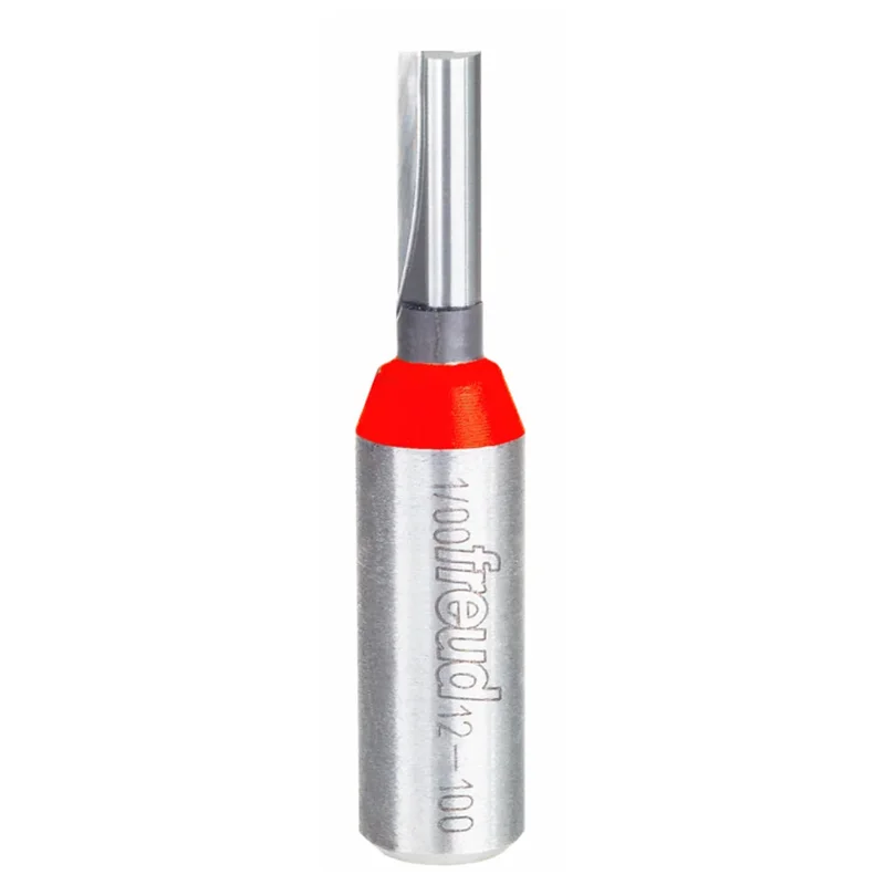 Freud Double Flute Straight Router Bit - 1/4" Diameter, 3/4" Cut, 1/2" Shank