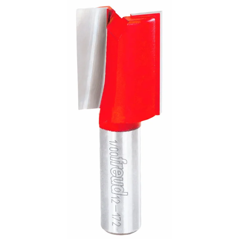 Freud Double Flute Straight Router Bit - 1" Diameter, 1-1/4" Cut, 1/2" Shank