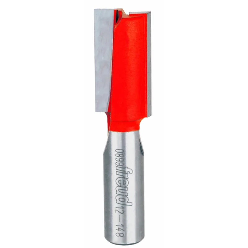 Freud Double Flute Straight Router Bit - 11/16" Diameter, 1-1/4" Cut, 1/2" Shank