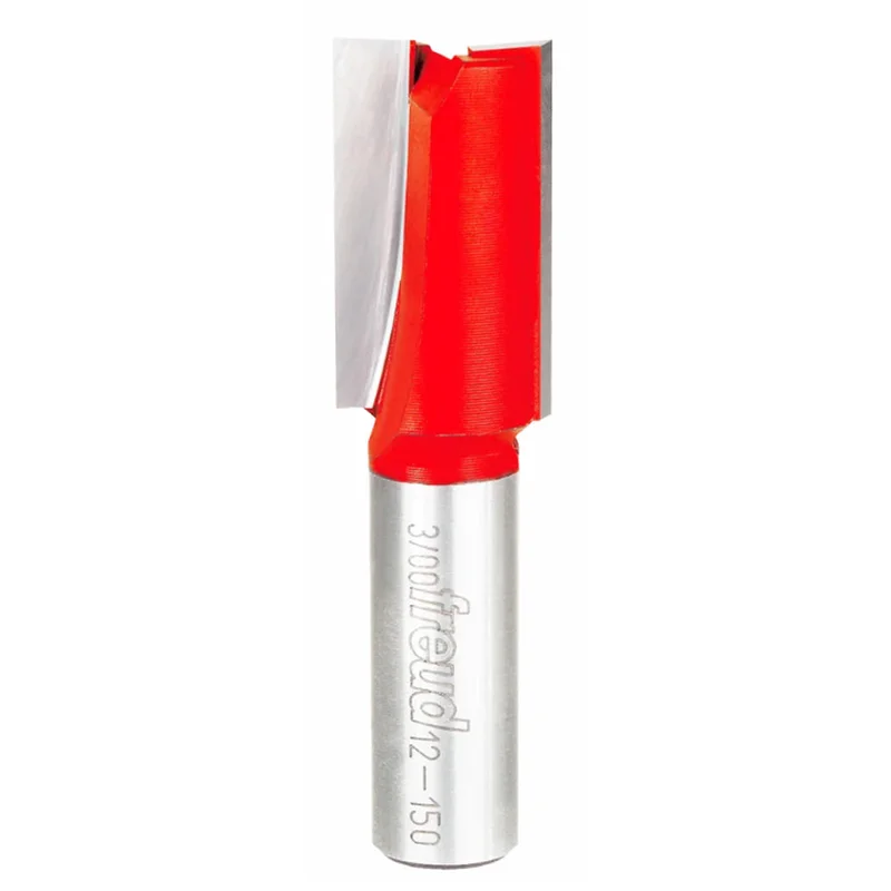 Freud Double Flute Straight Router Bit - 23/32" Diameter, 1-1/4" Cut, 1/2" Shank