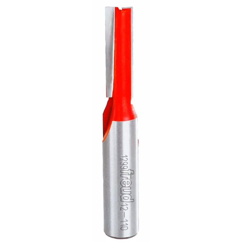 Freud Double Flute Straight Router Bit - 3/8" Diameter, 1-1/4" Cut, 1/2" Shank
