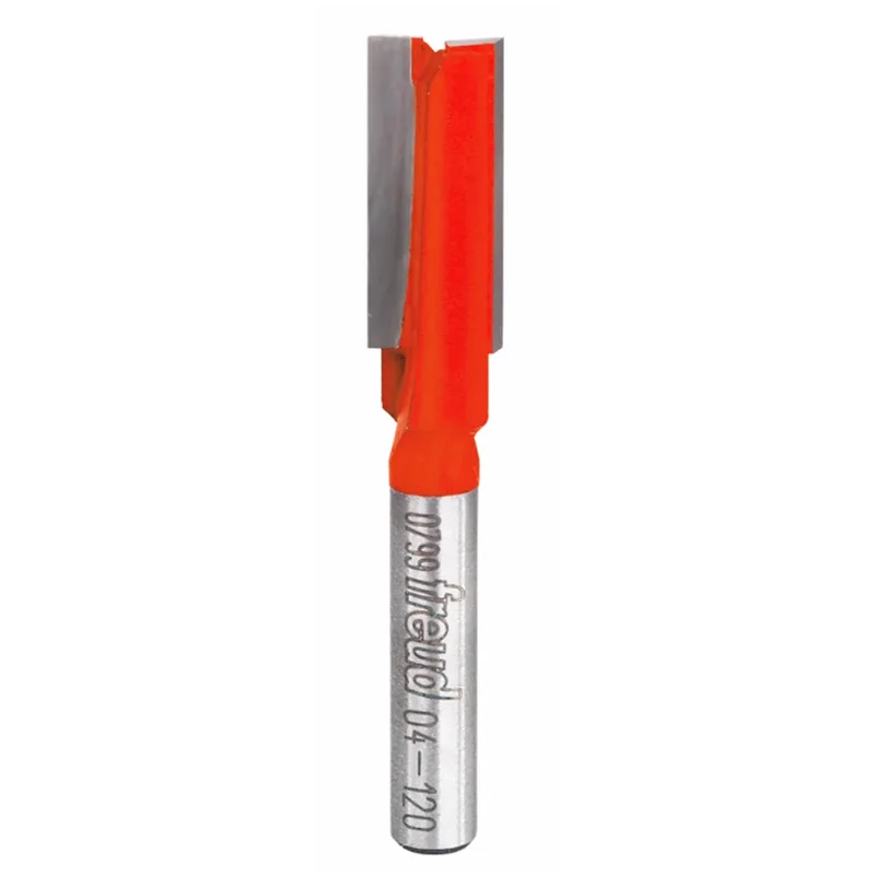 Freud Double Flute Straight Router Bit - 3/8" Diameter, 7/8" Cut, 1/4" Shank