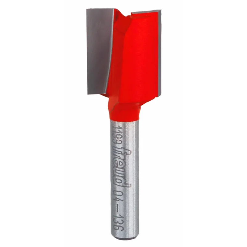 Freud Double Flute Straight Router Bit - 5/8" Diameter, 3/4" Cut, 1/4" Shank