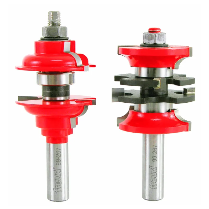 Freud Entry & Interior Door Router Bit System - 1-7/8" Diameter, 1-7/8" Cut, 1/2" Shank