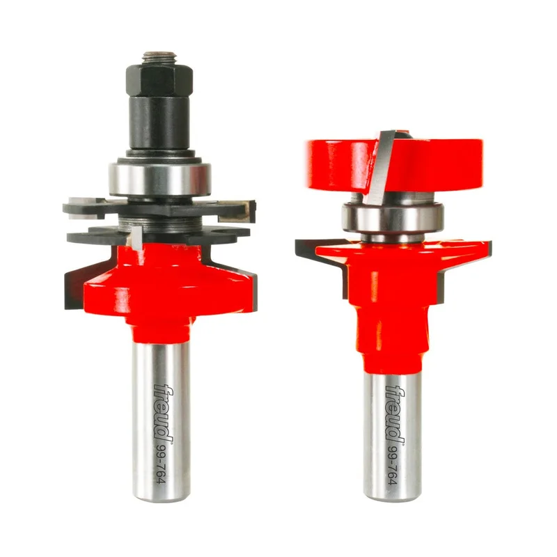 Freud Premier Adjustable Rail & Stile Bevel Router Bit Set - 1-11/16" Diameter x 1/2" Shank