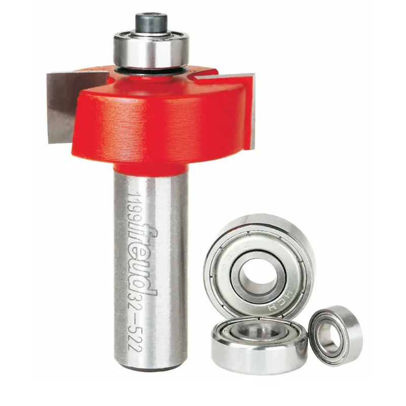 Freud Rabbeting Router Bit w/Bearings - 1-3/8" Diameter, 1/2" Cut, 1/2" Shank