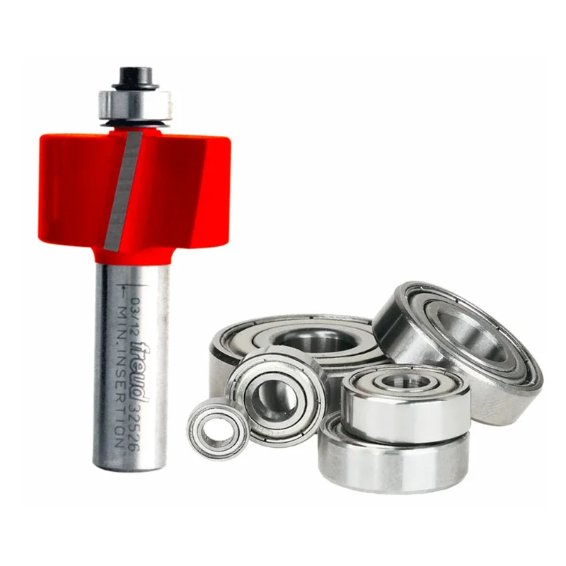 Freud Rabbeting Router Bit w/Bearings - 1-3/8" Diameter, 3/4" Cut, 1/2" Shank