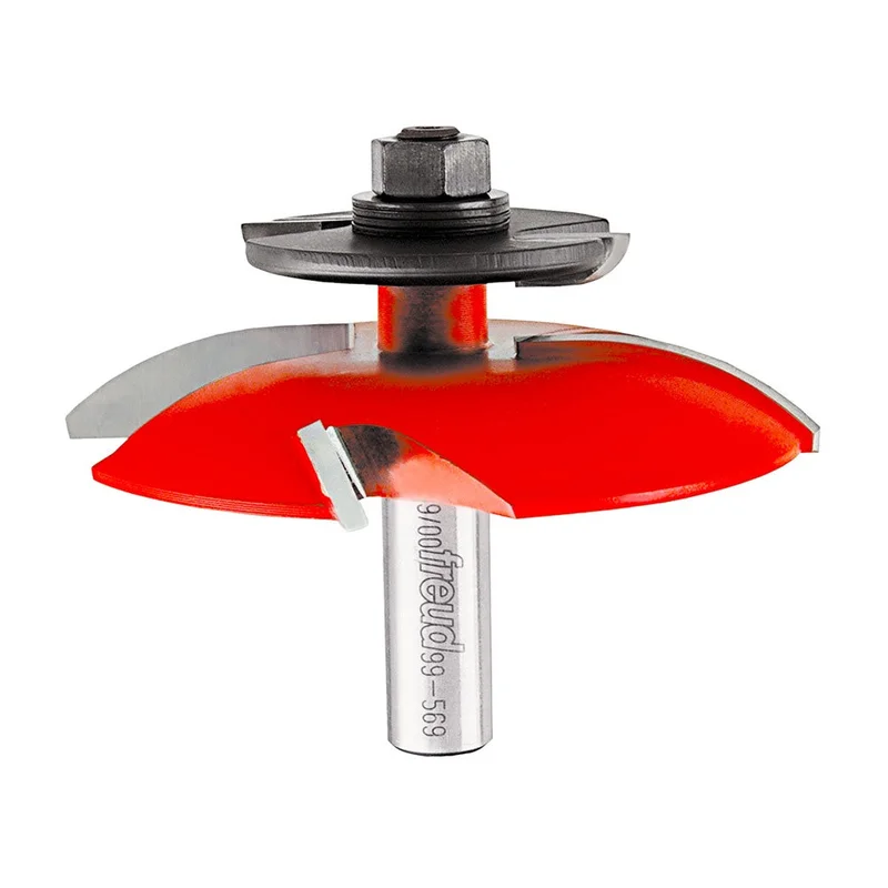 Freud Raised Panel Cove Router Bit w/Back Cutters - 3-1/2" Diameter, 1" Cut, 1/2" Shank
