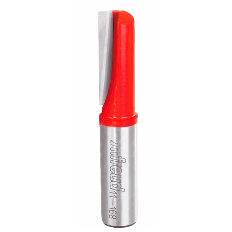 Freud Single Flute Straight Router Bit - 1/2" Diameter, 1-1/4" Cut, 1/2" Shank