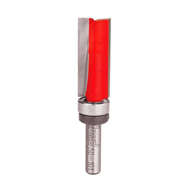 Freud Top Bearing Flush Trim Router Bit - 1/2" Diameter, 1-1/4" Cut, 1/4" Shank