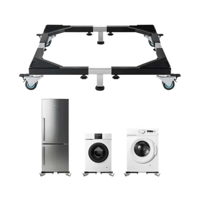 Fridge Stand Mobile Base 1200 lbs Load Capacity Washing Machine Stand with 8 Locking Twin Wheels and 4 Brakes Refrigerator and Dryer