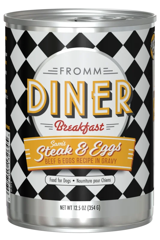 Fromm Diner Breakfast Sam's Steak & Eggs Beef & Eggs Recipe in Gravy for Dogs