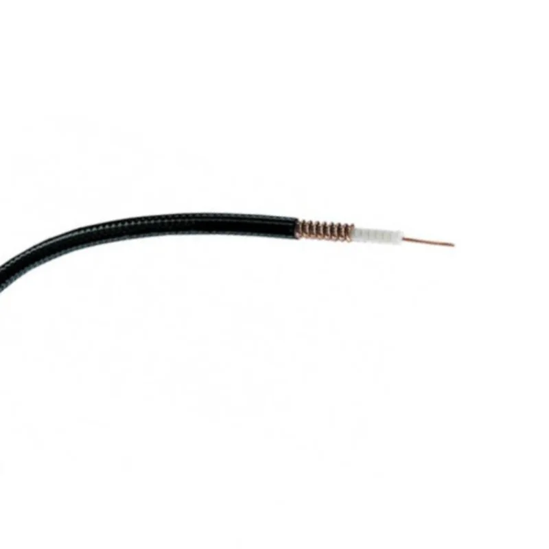 FSJ4-50B HELIAX Superflexible Foam Coaxial Cable, 1/2 in, Corrugated Copper Black PE Jacket