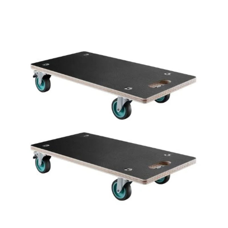 Furniture Dolly 551 lbs Load Capacity Furniture Moving Dollies with 4 TPR Silent Wheels Rectangle Multifunctional Flat Dolly for Piano Furniture