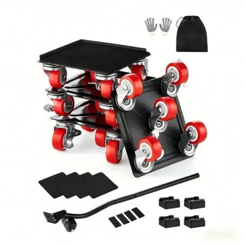 Furniture Dolly Heavy Duty Furniture Movers with 5 360 Rotation Wheels Carbon Steel Panel Furniture Lift Slider Tool Set