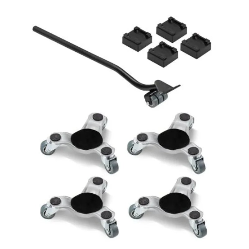 Furniture Dolly Tri-dolly Heavy Duty Mover with Triangle Swivel Caster Carbon Steel Panel Furniture Lift Mover Tool Set