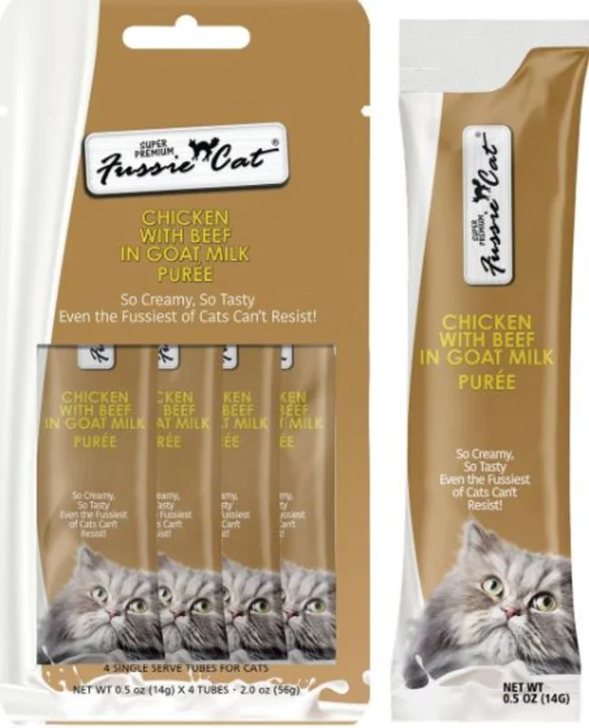 Fussie Cat Chicken with Beef in Goat Milk Pure