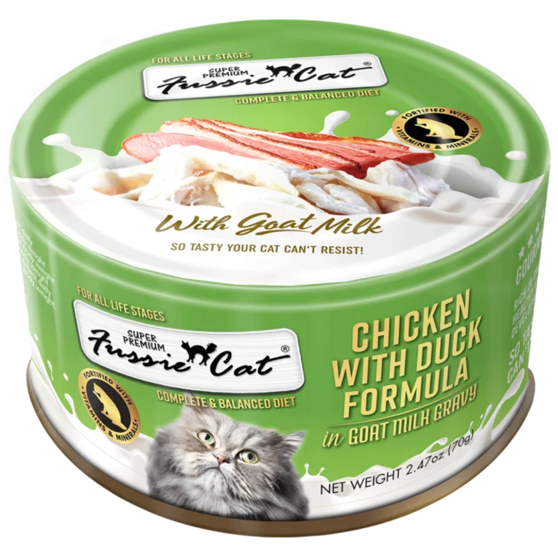 Fussie Cat Chicken with Duck Formula in Goat Milk Gravy Cat Food