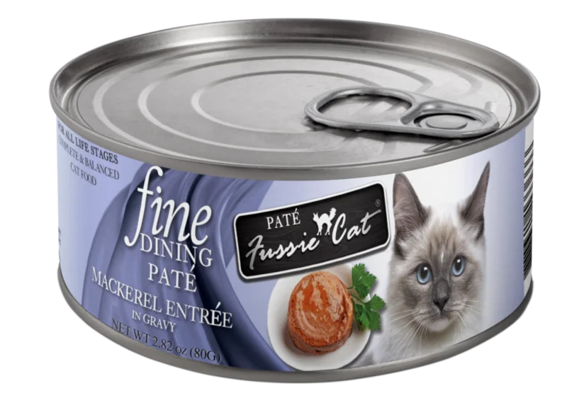 Fussie Cat Fine Dining - Pate - Mackerel Entree in Gravy Canned Cat Food