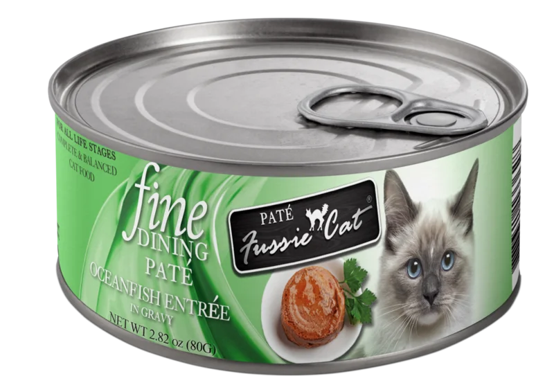 Fussie Cat Fine Dining - Pate - Oceanfish Entree in gravy Canned Cat Food