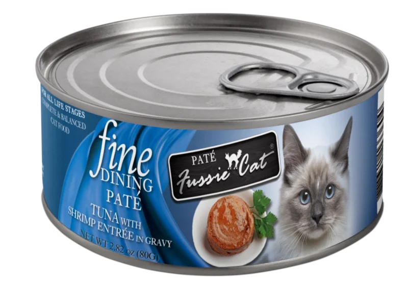 Fussie Cat Fine Dining - Pate - Tuna with Shrimp Entree in gravy Canned Cat Food