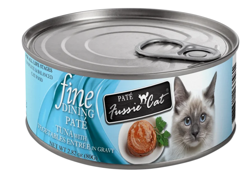 Fussie Cat Fine Dining - Pate - Tuna with Vegetables Entree in Gravy Canned Cat Food