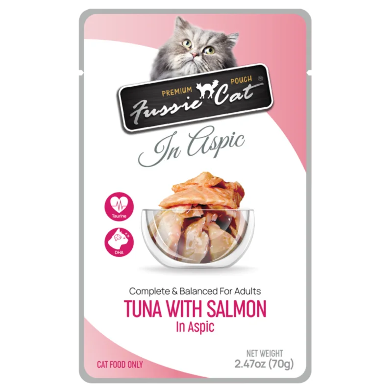 Fussie Cat Tuna with Salmon in Aspic Cat Food