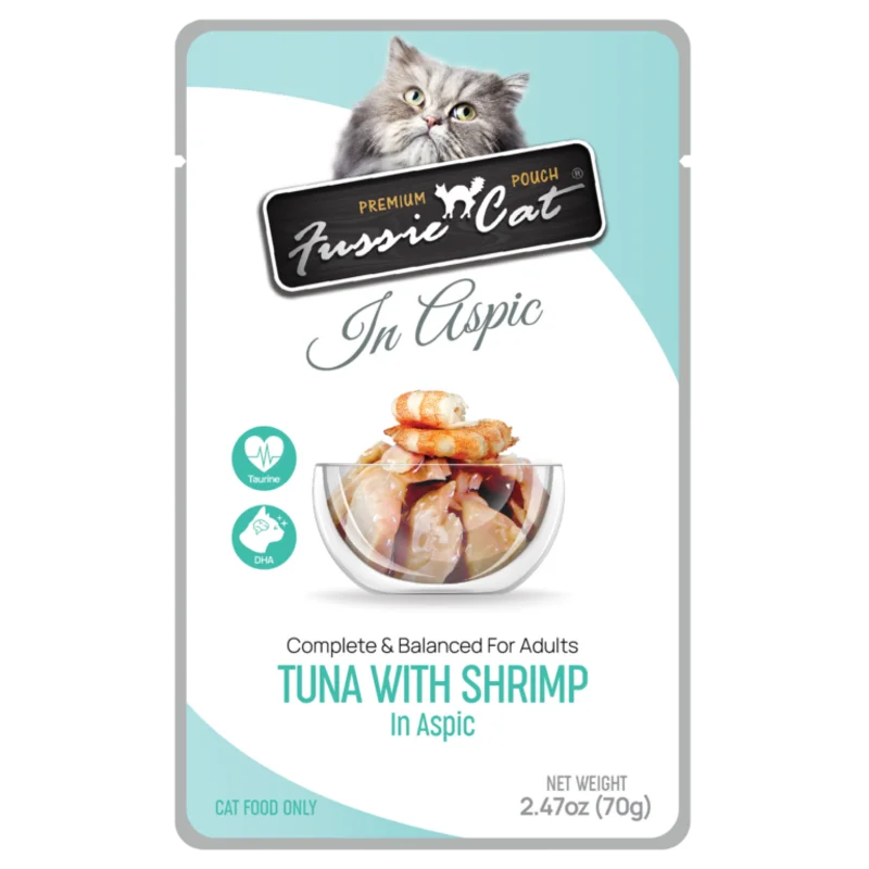 Fussie Cat Tuna with Shrimp in Aspic Cat Food