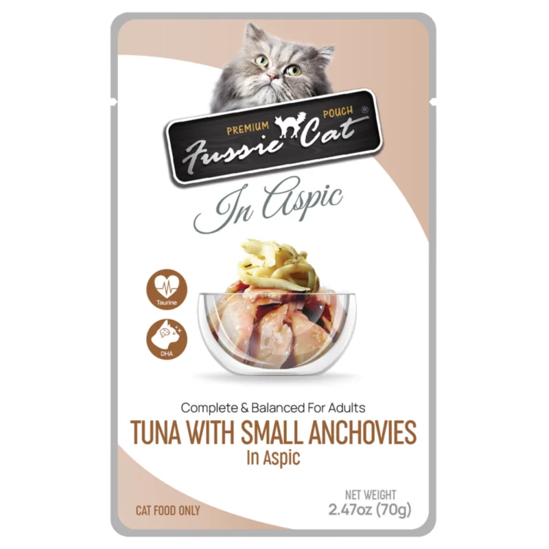 Fussie Cat Tuna with Small Anchovies in Aspic Cat Food