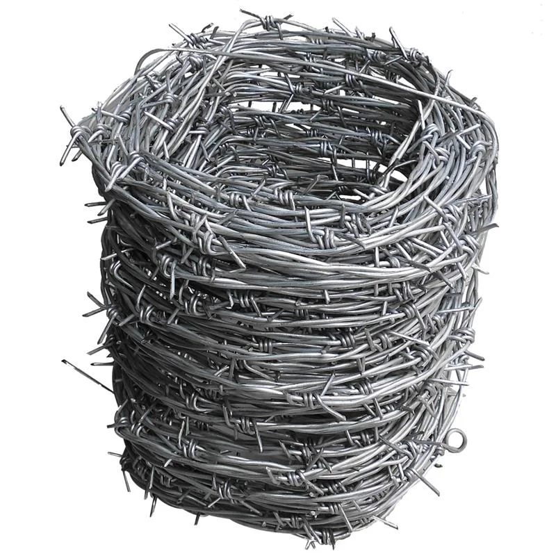 Galvanized 4-Point Class 3, 12-1/2 Gauge Barbed Wire Roll for Chain Link Fences