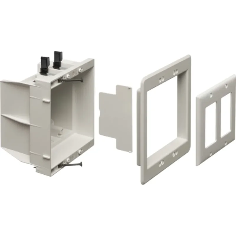 Gang 2 Non Metallic Floor Box For Power And Data Cable Management DVFR2W