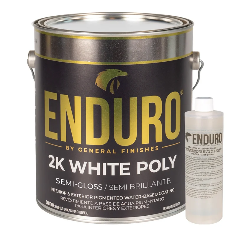General Finishes Enduro Water-Based Tintable 2K White Poly - Gallon