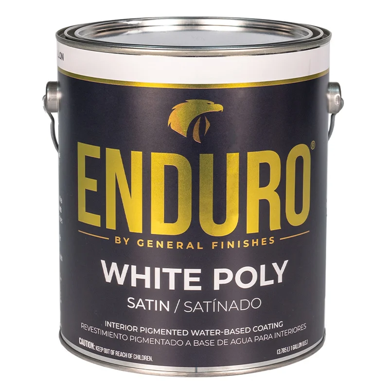 General Finishes Enduro White Poly Water-Based Topcoat - Gallon (Satin)