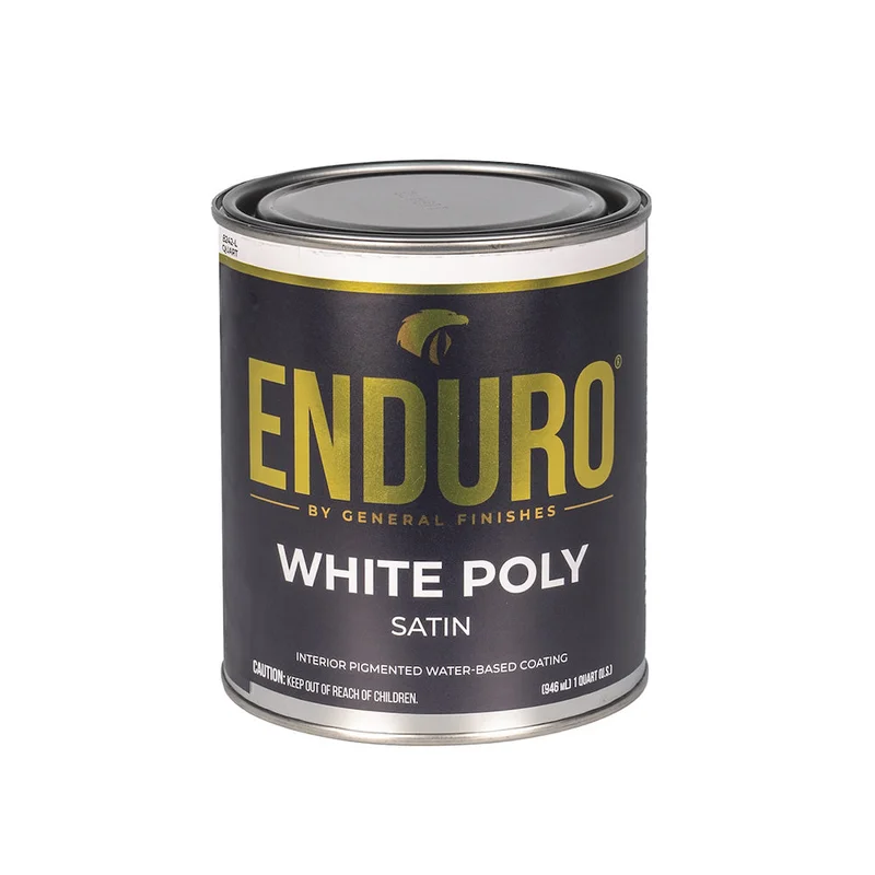 General Finishes Enduro White Poly Water-Based Topcoat - Quart (Satin)