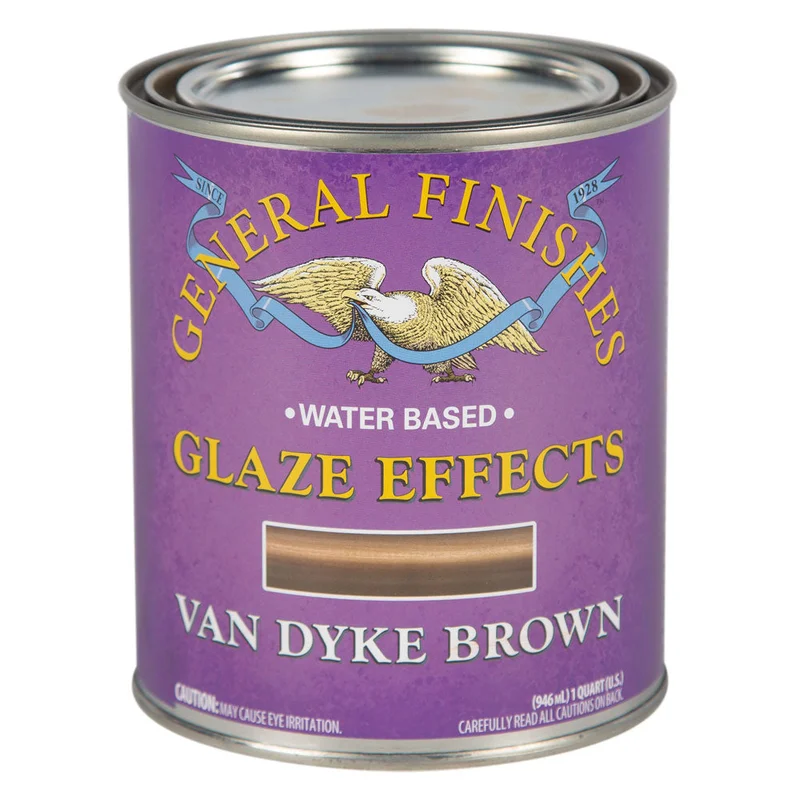 General Finishes Water-Based Glaze Effects - Quart Burnt Umber