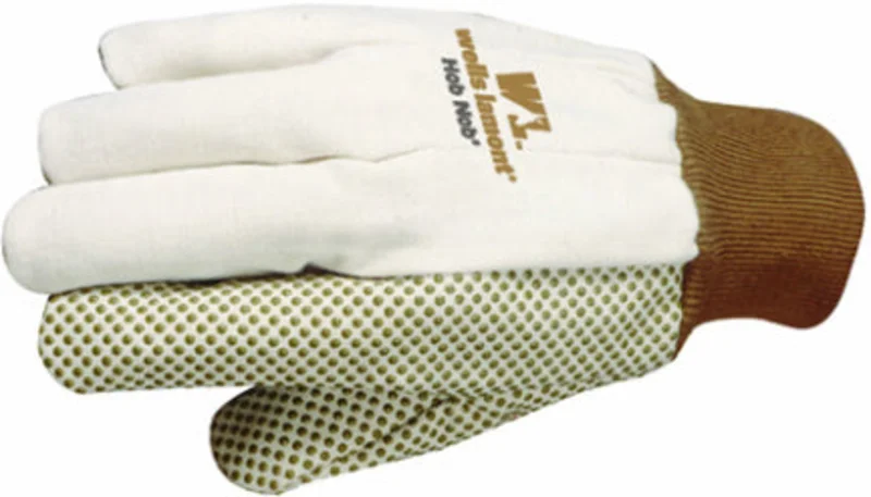 GLOVES CANVAS W/ DOTS WHITE