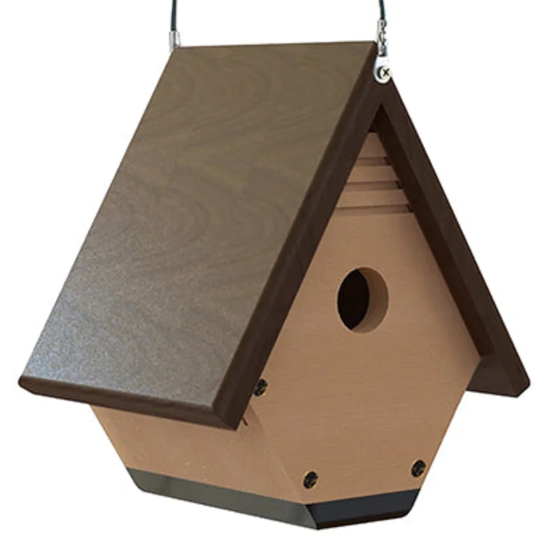 Going Green Contemporary Wren House Brown & Tan Brown