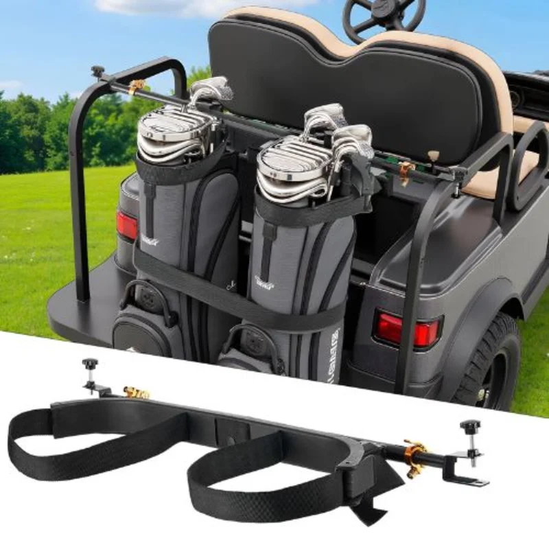 Golf Bag Holder Bracket Attachment Adjustable Bag Bar for Most 2+2 Cart MX24-112