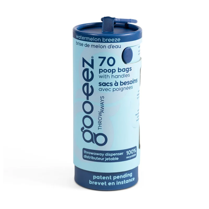 Goo-eez Throwaways Poop Bag Dispenser - Watermelon Breeze (70 Bags)