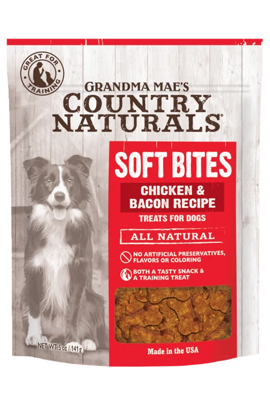 Grandma Mae's Country Naturals Soft Bites: Chicken & Bacon Dog Treats