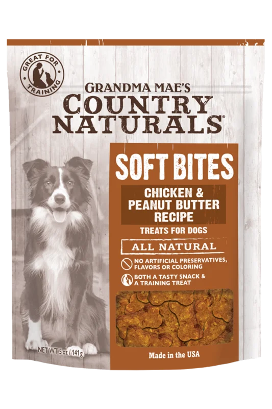 Grandma Mae's Country Naturals Soft Bites Chicken Peanut Butter Dog Treats