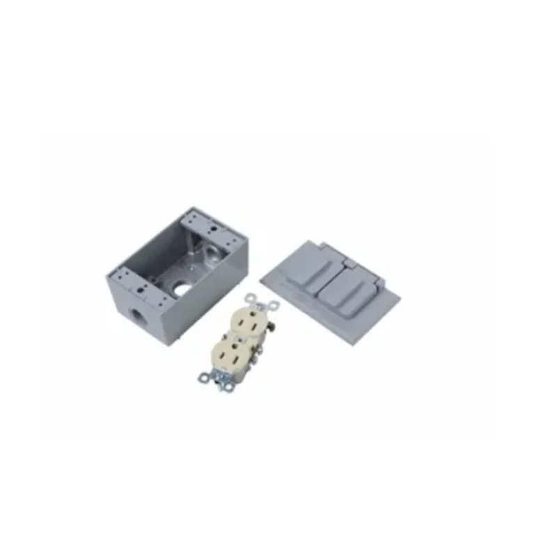 Gray Die Cast Aluminum Weatherproof Outlet Kit WPOUTKIT