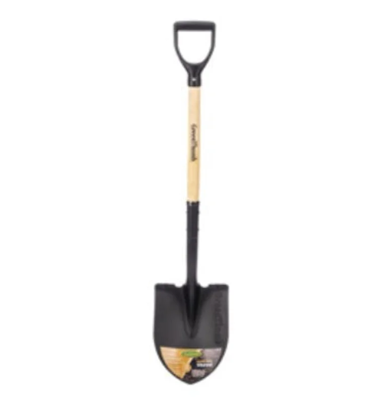 Green Thumb Round Point Garden Shovel Wood D-Handle
