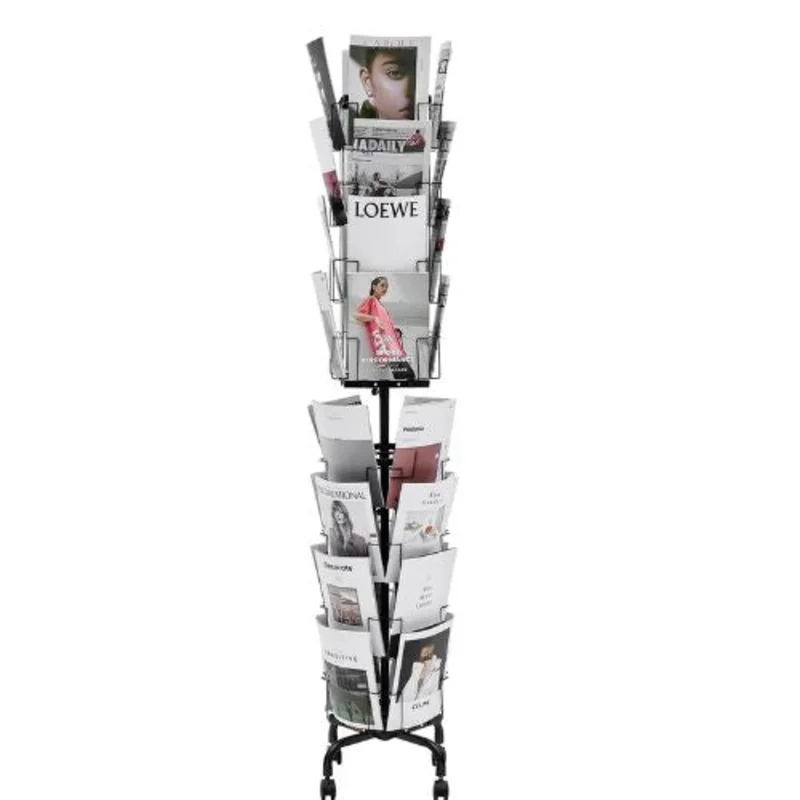 Greeting Card Rack 32 Pocket with Wheels & Sign Holder HS-Z26