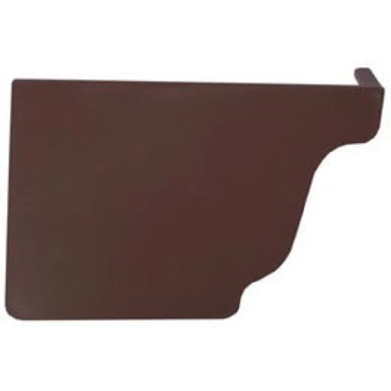 Gutter End Cap, Left Hand, Brown