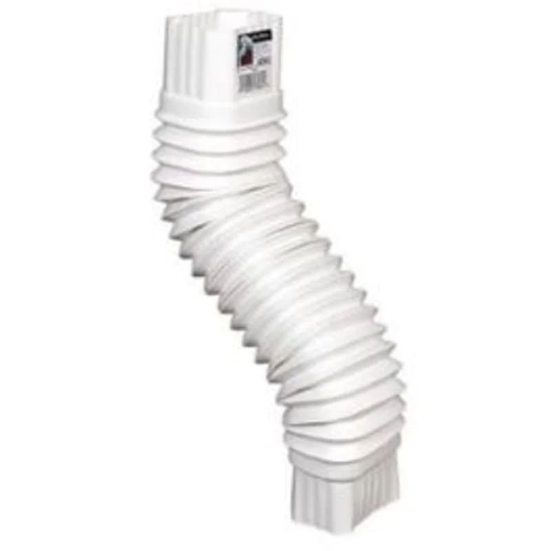 Gutter Flex Elbow, White, 2 x 3-In.