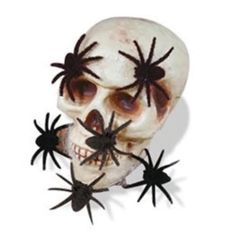 Halloween Mini Hairy Spiders, Black