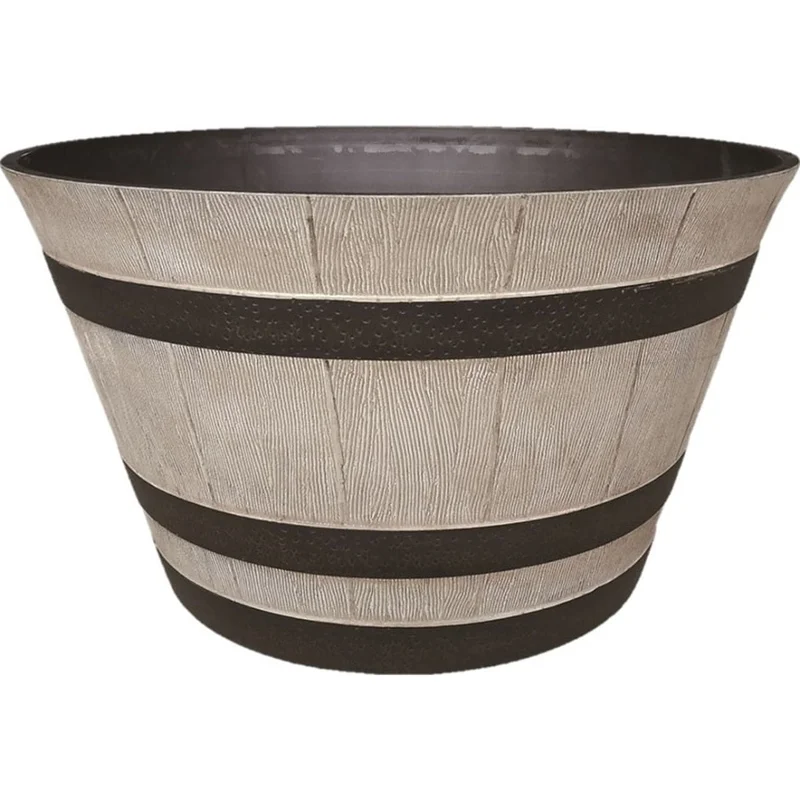HDR WHISKEY BARREL PLANTER BIRCHWOOD