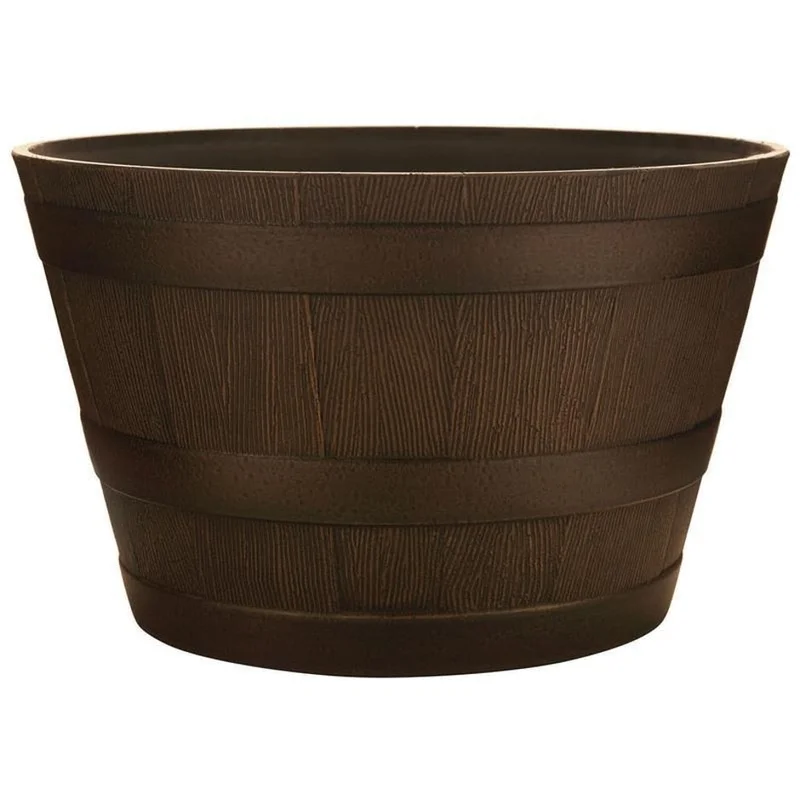 HDR WHISKEY BARREL PLANTER KENTUCKY WALNUT