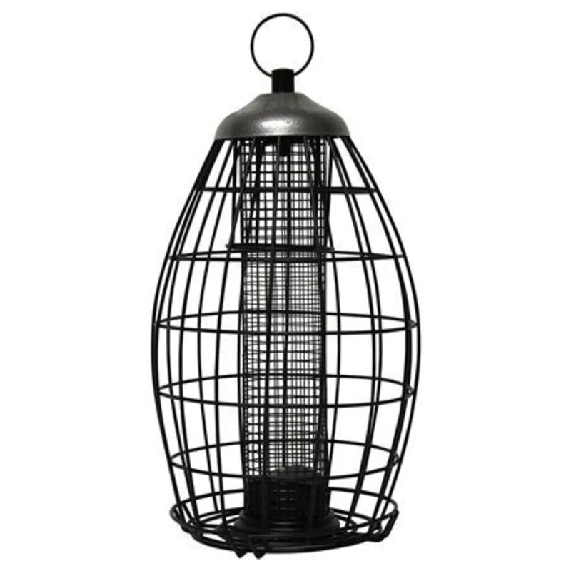 Heath The Protector Mixed Seed Bird Feeder Black Pewter